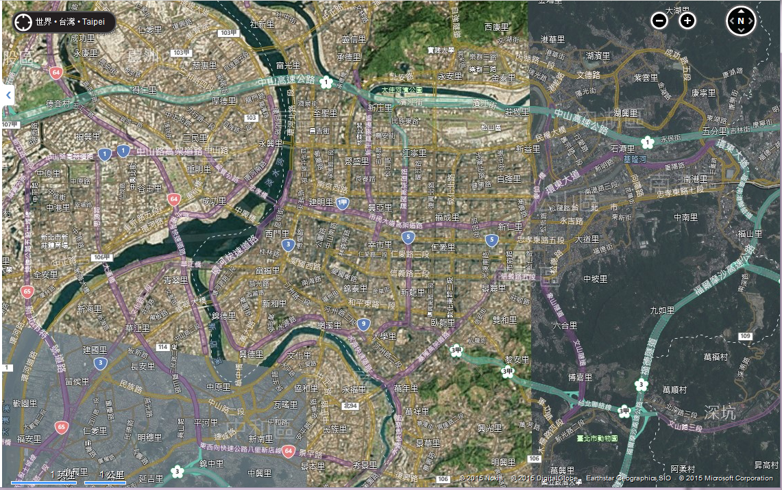 2015-04-07 -Bing-Map-Taipei-East