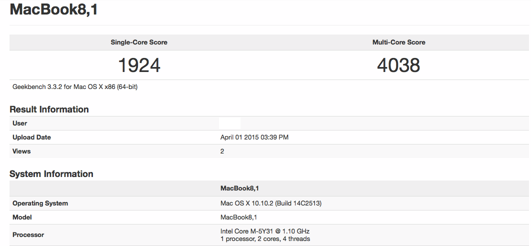 取自Geekbench