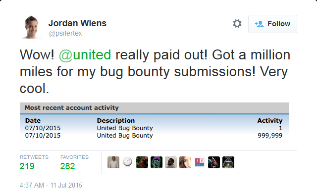 2015-07-17 15_40_05-Jordan Wiens on Twitter_ _Wow! @united really paid out! Got a million miles for