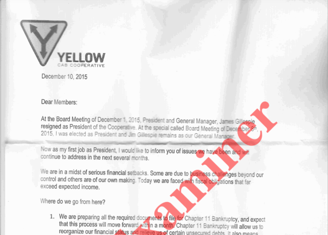 Yellow-Cab-Bankruptcy-Letter