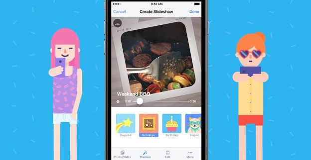 Facebook 新增 Slideshow 功能,照片套用主題,快速製作成短片