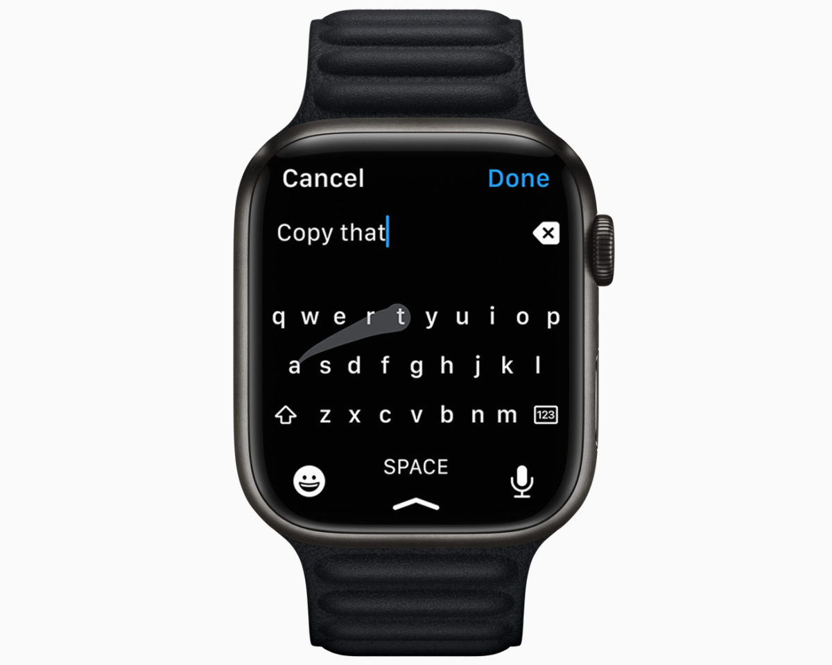 Apple Watch S7 搭載新QWERTY 鍵盤，結果有 