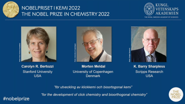 2022 諾貝爾化學獎讚揚「鍵擊化學」，美國丹麥三學者共享殊榮