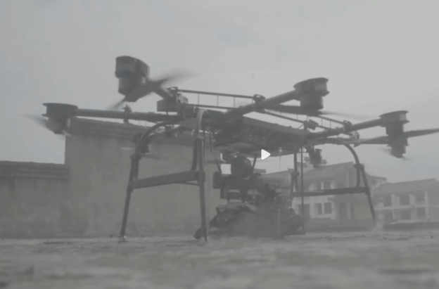 有如遊戲場景重現，中國軍事廠商展示無人機搭載武裝機械犬進行任務