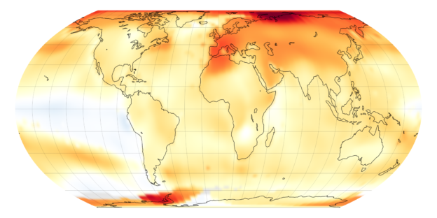 2022 年是史上第五熱！NASA 調查發現比 19 世紀末高 1.11°C