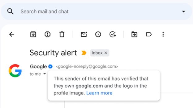 Gmail 增「藍勾勾」，幫助用戶過濾可疑郵件