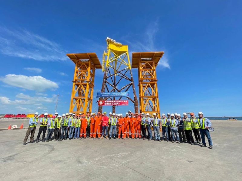 世紀風電 62 座彰芳西島風場水下基礎，提早全數交貨