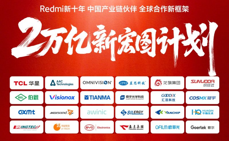 Redmi 宣布與中國供應鏈啟動 2 兆人民幣新宏圖計畫