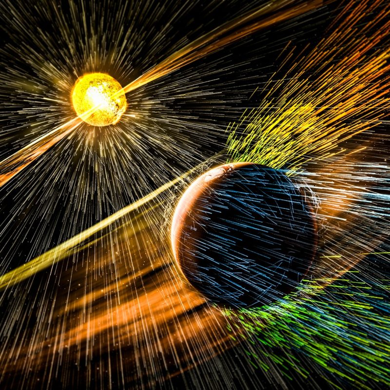 當太陽風「暫停」吹向火星,直擊火星大氣層得到喘息機會像氣球膨脹