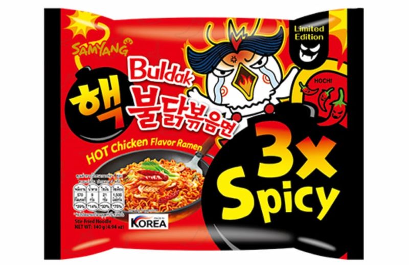 丹麥召回下架三款三養辣雞麵，因為太辣