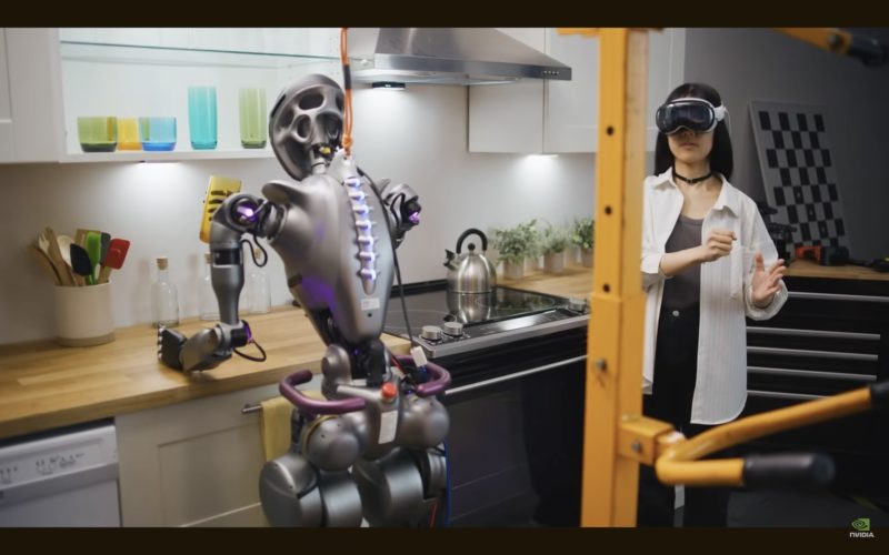 Nvidia 利用 Vision Pro 遠端控制人形機器人