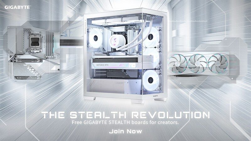 技嘉科技 Stealth Revolution 玩轉簡約裝機美學,力邀創作者打造純白夢幻桌機