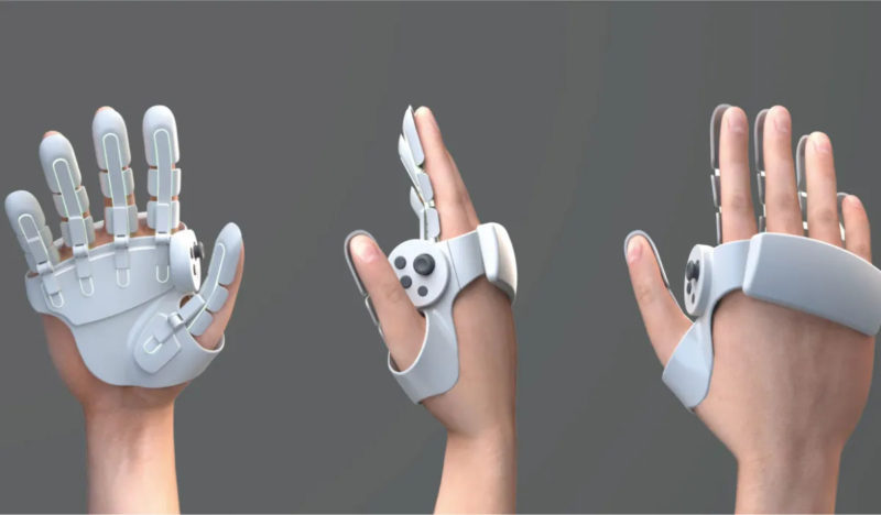 夏普公開新型 VR 混合控制器,整合觸覺手套與搖桿操作