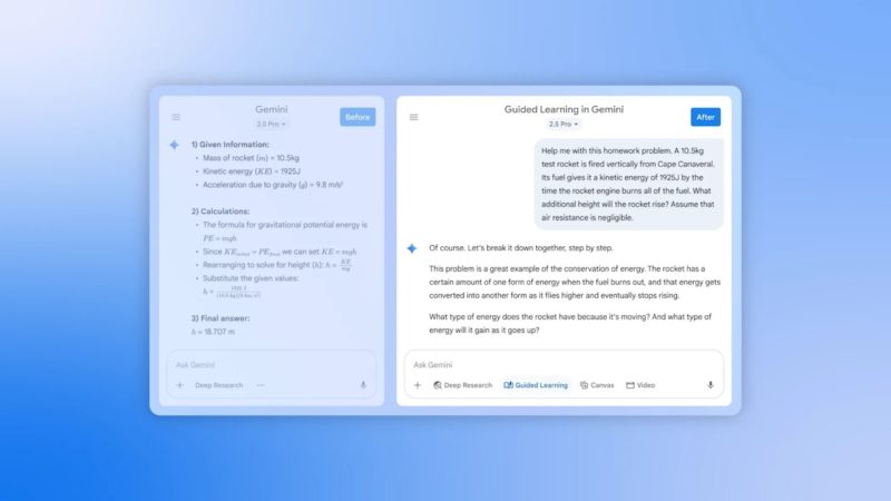 Gemini 導入「引導式學習」工具，化身個人專屬 AI 家教