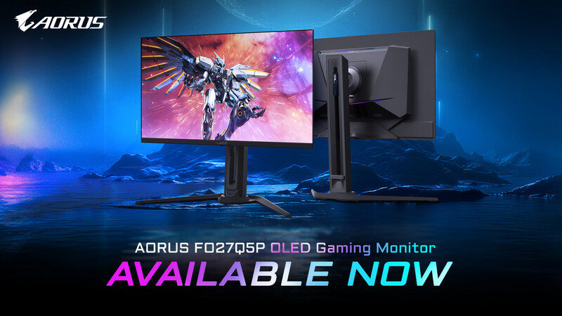 技嘉科技 500Hz 更新率 QD-OLED 電競螢幕 AORUS FO27Q5P 開賣