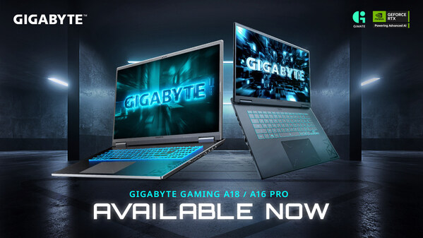 技嘉科技宣布 GIGABYTE GAMING A16 PRO 與 GAMING A18 電競筆電正式上市