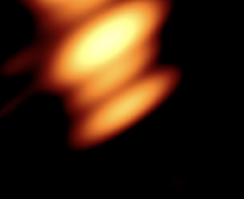 RadioAstron image of the OJ 287 black hole system.