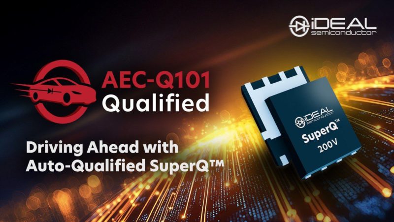 iDEAL Semiconductor 的 SuperQ 技術獲得汽車應用認證,推出 iS20M028S1CQ MOSFET