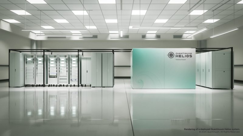 Quantinuum 宣布推出最新 Helios 量子電腦，提供前所未有準確度，而實現生成式量子人工智慧（GenQAI）