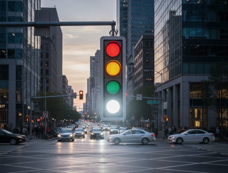 紅綠燈或迎百年變革，美研究提議新增「白燈」供自駕車使用