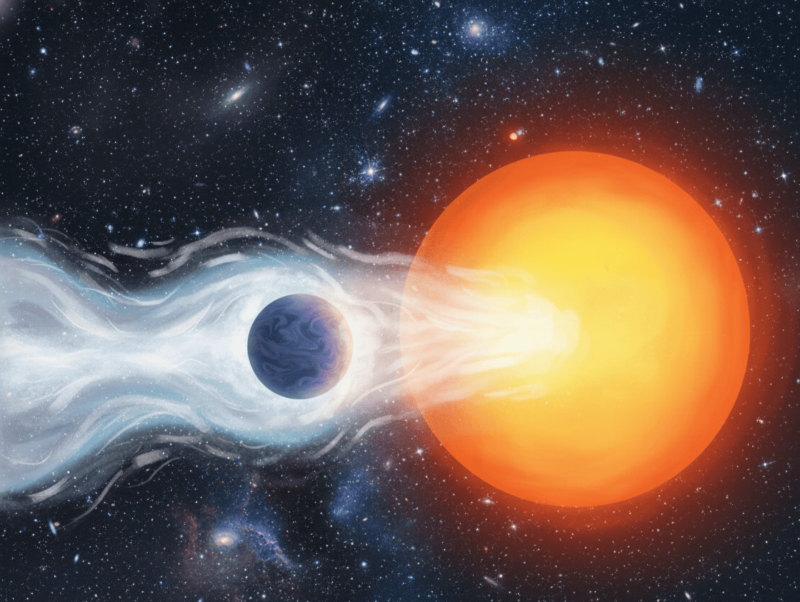 系外行星 WASP-107b「洩氣」中，逃逸氣體延伸行星半徑 10 倍