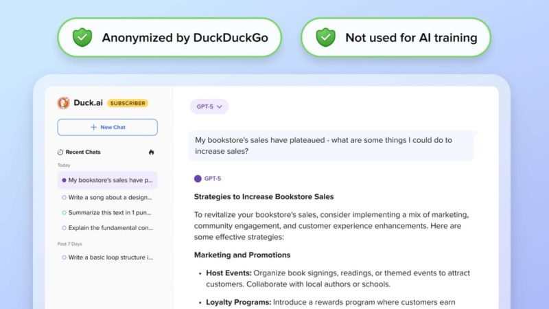 DuckDuckGo 推出 Duck.ai，主打隱私優先的免費 AI 圖像生成器