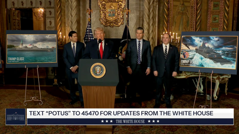 裝備艦射核彈，川普宣布將打造 3 萬噸「川普級」戰鬥艦