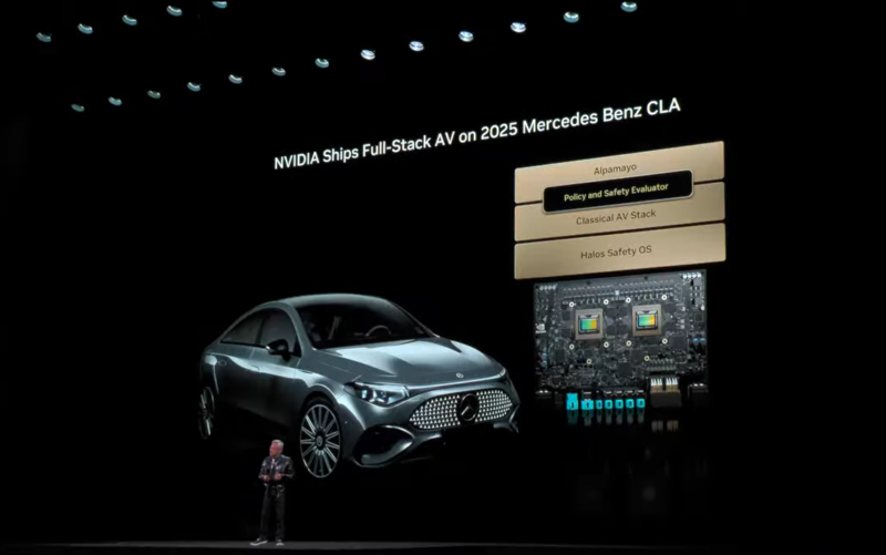 輝達攜手賓士 CLA 車型導入 DRIVE AV 駕駛輔助軟體，美國市場年底推出