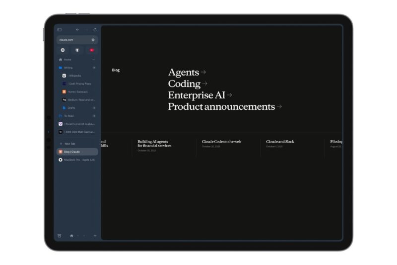 16 歲英國少年開發的 Beam 瀏覽器登場，為 iPad 帶來真正的桌面級瀏覽體驗