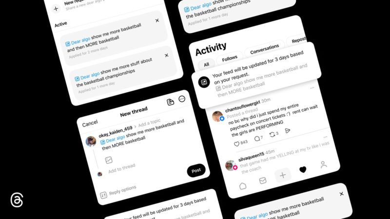 Meta推「Dear Algo」，用一句話客製你的 Threads 動態 3 天