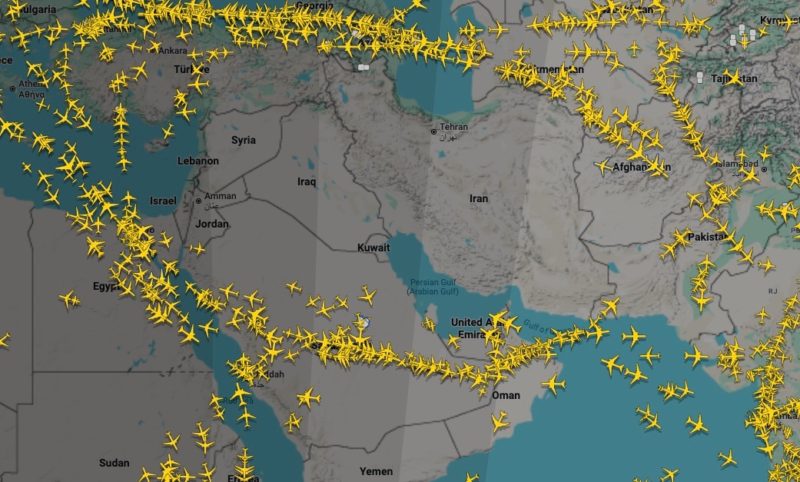 中東天空大亂，超過一萬兩千航班被迫取消