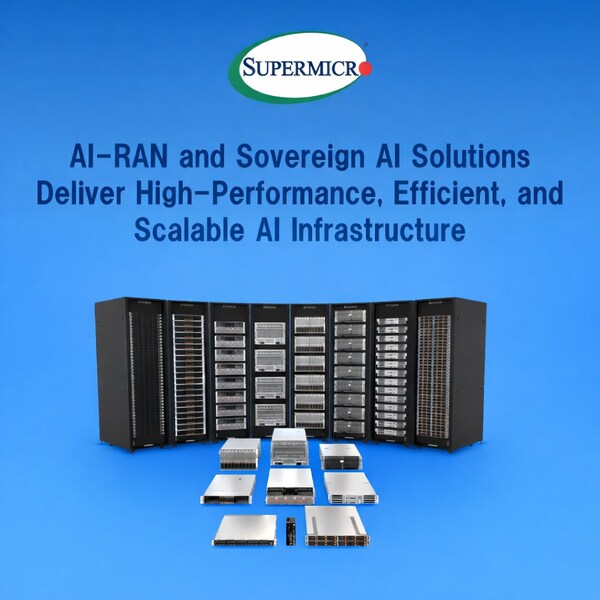 Supermicro 加強支援 AI 無線接入網路及主權 AI 方案，提供高效能、高效益且可擴展的 AI 基建