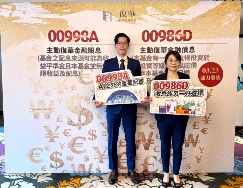 波動較科技股低、報酬不輸 AI！復華金融股債雙收傘型基金 3/23 開募