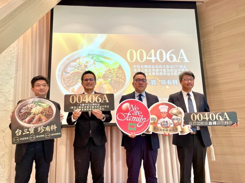 引入掩護性買權策略！中信台灣收益成長主動式 ETF 自 5/26 開募