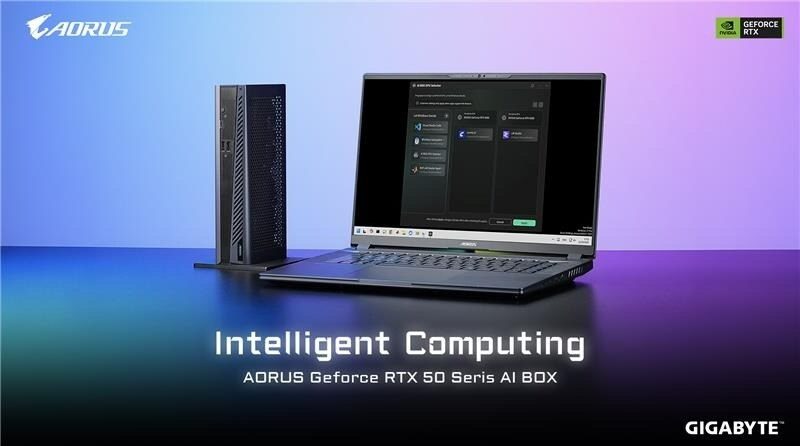 技嘉 AORUS GeForce RTX 50 系列 AI BOX，賦予輕薄筆電桌機級算力，擴展 AI 應用生態系