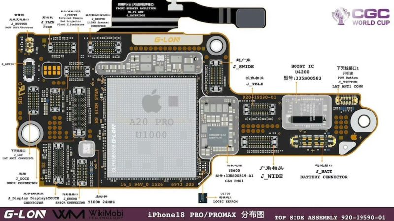 iPhone 18 Pro 主機板流出，A20 Pro 傳採新封裝設計