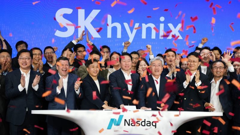 SK hynix 登陸納斯達克發行 ADR，市場看好後續表現首日開盤大漲 14%