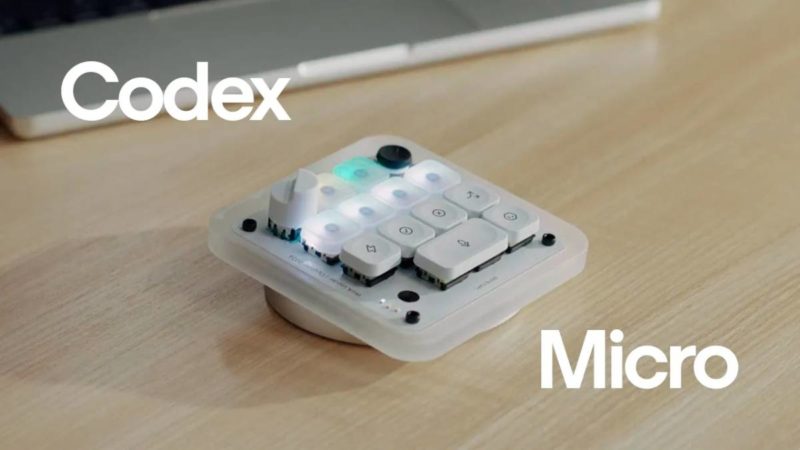 Codex Micro 鍵盤限量推出，快捷鍵一手掌控 Codex 狀態
