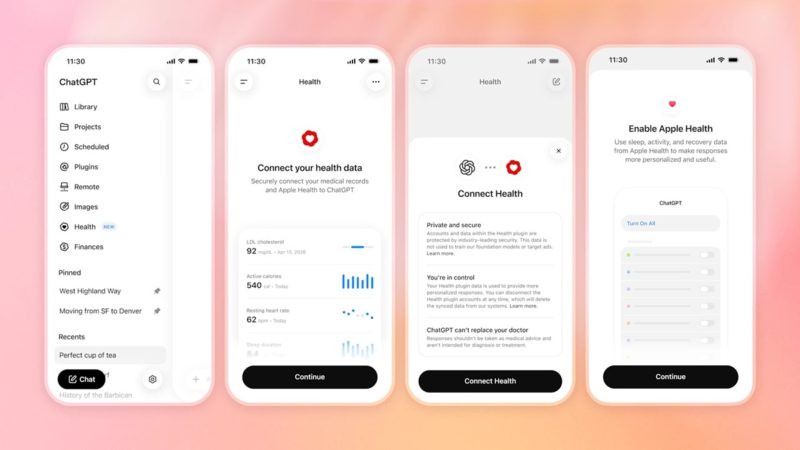 OpenAI 重推「ChatGPT Health」串接 Apple Health 幫你解讀健康數據