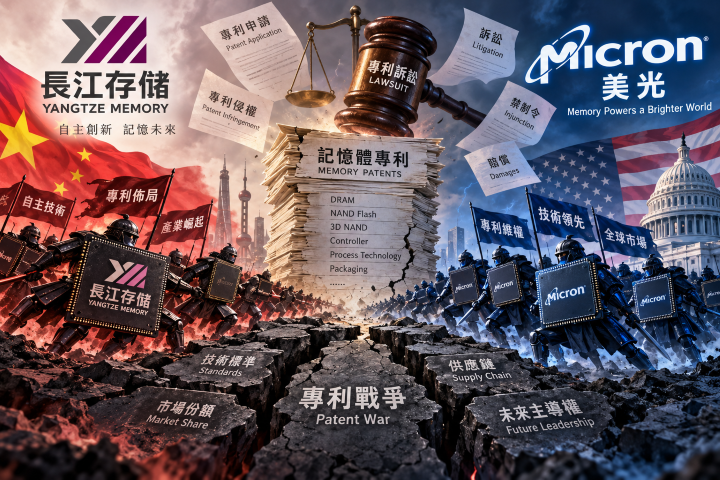 美中半導體專利戰持續！長江存儲在美控告美光 27 項專利侵權使美光陷入苦戰