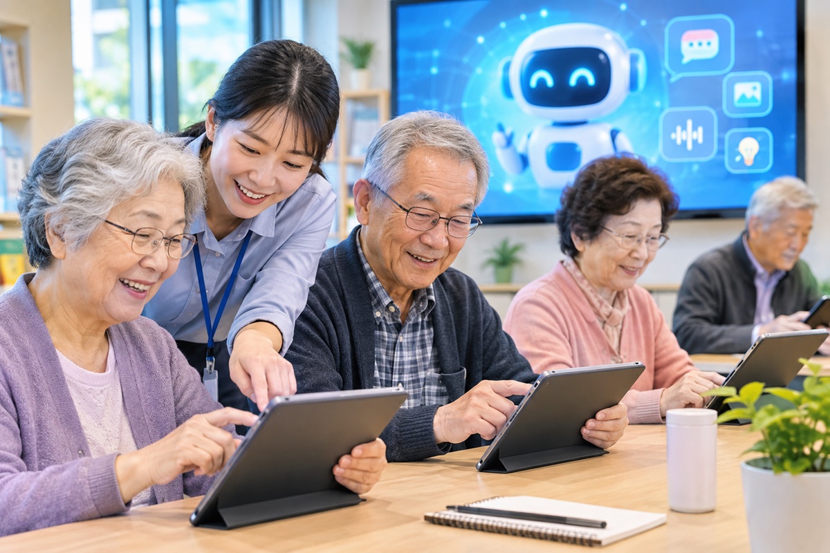 韓國推 AI 數位學習，八旬銀髮族克服自助點餐機：學習不分年齡