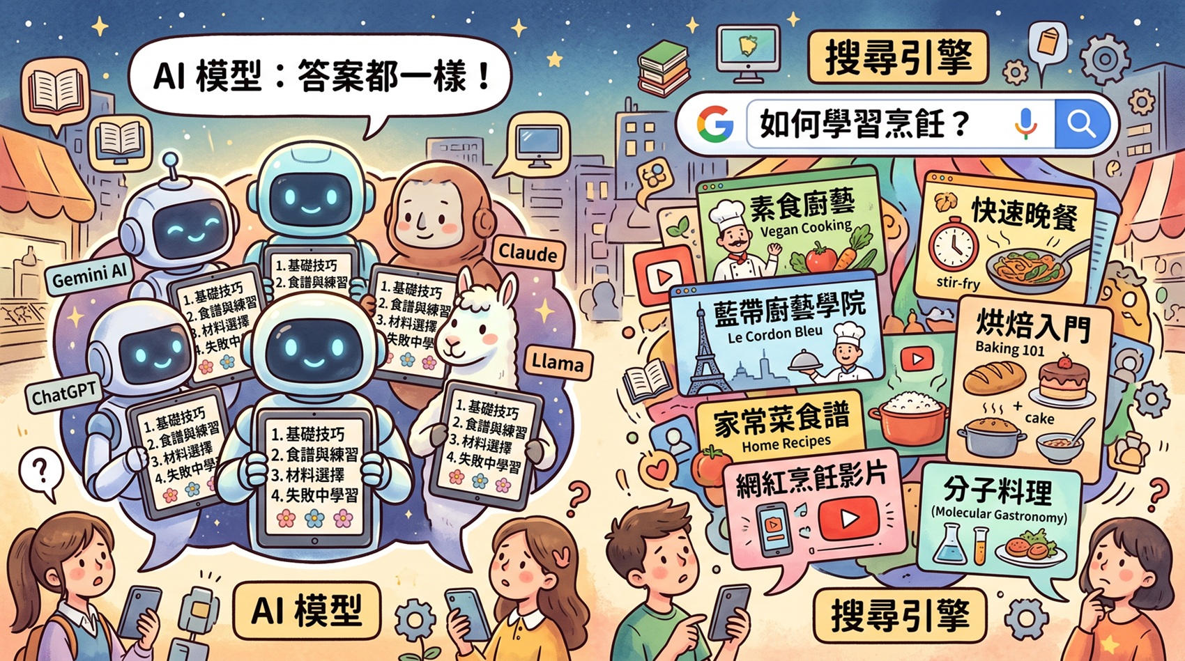 AI 聊天機器人答案太單一，研究指多樣性仍不及 Google 搜尋