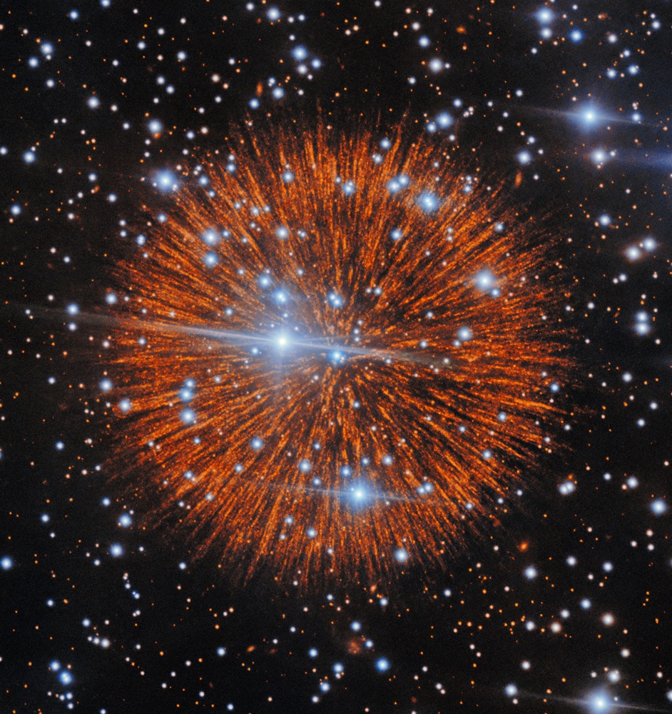 北雙子望遠鏡解析 1181 年超新星殘骸 Pa 30，揭露珍珠串狀氣體團塊